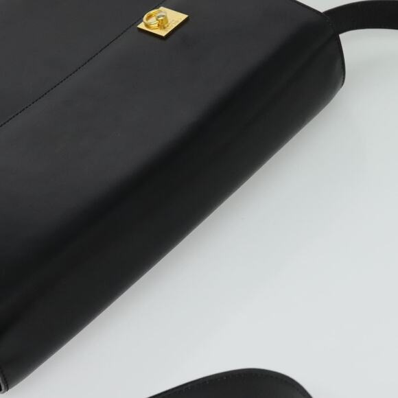 CELINE Shoulder Bag Leather Black Gold - Picture 6 of 13